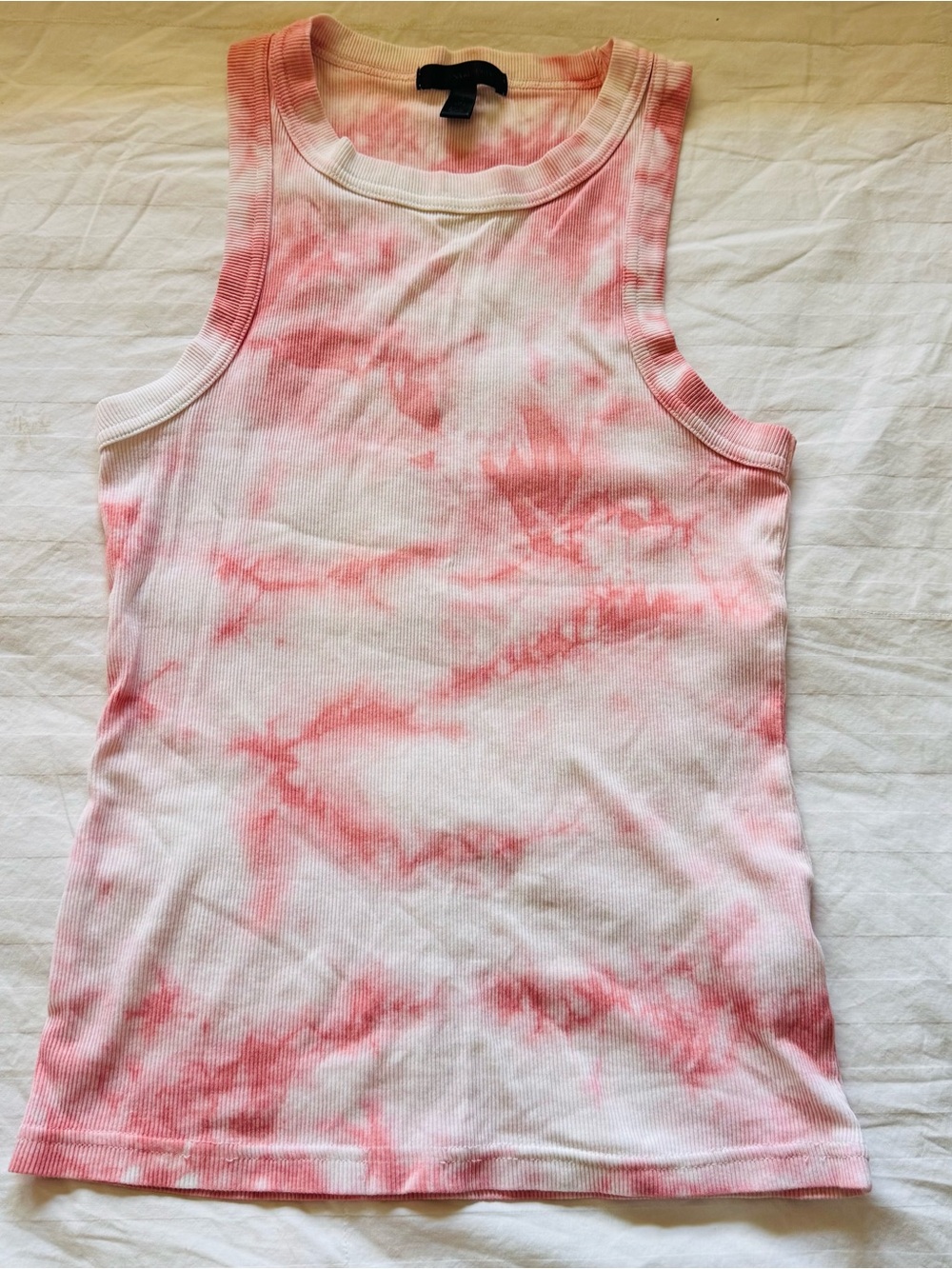 Pink and white tie-dye tank top from Banana Republic in a S